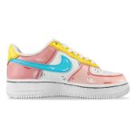 [Custom Female peach-pink graffiti]  Air Force 1 Skateboarding Shoes Women's Low-top Pink/Blue/Orange - Image 2