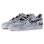 [Custom 520 Gothic Dark]  Air Force 1 Skateboarding Shoes Women's Low-top Black/grey/white - Image 3