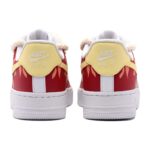 [Custom Impression Rose]  Air Force 1 Skateboarding Shoes Women's Low-top Red/Yellow - Image 4