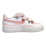 [Custom Pink Cherry Blossom Air Force]  Air Force 1 Skateboarding Shoes Women's Low-top Cherry Blossom Powder - Image 2