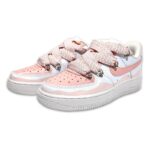 [Custom Pink Cherry Blossom Air Force]  Air Force 1 Skateboarding Shoes Women's Low-top Cherry Blossom Powder - Image 3