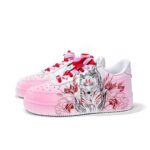 [Custom Exotic Silver Wolf]  Air Force 1 Skateboarding Shoes Women's Low-top - Image 2