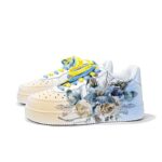 [Custom Flower oil painting]  Air Force 1 Skateboard Shoes Women's Low-Top - Image 2