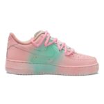 [Custom Unicorn girl]  Air Force 1 Skateboarding Shoes Women's Low-top Pink/Green - Image 2