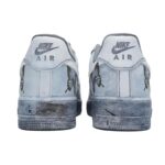 [Custom Colorful butterfly]  Air Force 1 Skateboarding Shoes Women's Low-top Grey/white - Image 4