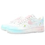 [Custom Travel Around The Galaxy]  Air Force 1 Skateboarding Shoes Women's Low-top Blue/pink/white - Image 3