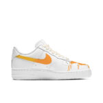 [Custom Sunset Flying Car]  Air Force 1 Skateboarding Shoes Women's Low-top White/Orange - Image 2