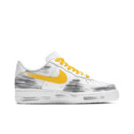 [Custom Egg yolk pie]  Air Force 1 Skateboard Shoes Women's Low-Top Yellow/White - Image 2