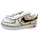 [Custom Female 2D yellow style]  Air Force 1 Skateboarding Shoes Women's - Image 3