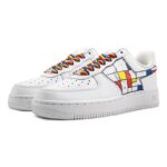 [Custom Women's Montrion QD]  Air Force 1 Skateboarding Shoes Women's Low-top White/Red/Blue/Yellow - Image 3