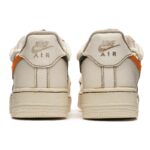 [Custom Women's coffee bright orange]  Air Force 1 Skateboard Shoes Women's Low-Top Beige - Image 5