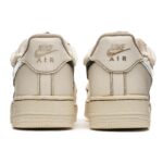 [Custom Women's coffee silver]  Air Force 1 Skateboard Shoes Women's Low-Top Beige/Silver - Image 5