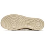 [Custom Women's coffee silver]  Air Force 1 Skateboard Shoes Women's Low-Top Beige/Silver - Image 6