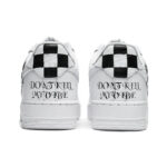 [Custom Female eye checkered black and white]  Air Force 1 Skateboarding Shoes Women's Low-top White/Black - Image 5