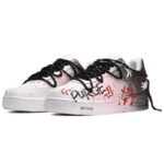 [Custom Female splash graffiti in black, white and red]  Air Force 1 Skateboarding Shoes Women's - Image 2