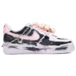 [Custom The female bad rabbit]  Air Force 1 Skateboard Shoes Women's Low-Top Red/Black - Image 4