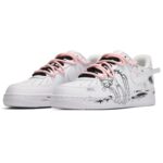 [Custom The female angry cat is in black, white and grey]  Air Force 1 Skateboarding Shoes Women's Low-top Black/white/gray - Image 3
