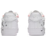 [Custom The female angry cat is in black, white and grey]  Air Force 1 Skateboarding Shoes Women's Low-top Black/white/gray - Image 4