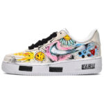 [Custom Women's heart-shaped small daisies in off-white]  Air Force 1 Skateboarding Shoes Women's - Image 2