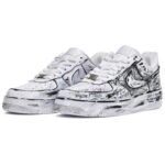 [Custom A female star's confession is black and white]  Air Force 1 Skateboarding Shoes Women's Low-top Black/White - Image 4
