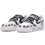[Custom The Wild Spirit for women is black, white and grey]  Air Force 1 Skateboarding Shoes Women's Low-top Black/White/Gray - Image 4