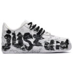 [Custom The female style has black and white arrows]  Air Force 1 Skateboarding Shoes Women's Low-top Black/white - Image 3