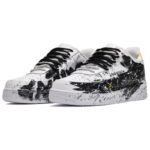 [Custom The female style has black and white arrows]  Air Force 1 Skateboarding Shoes Women's Low-top Black/white - Image 4
