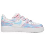 [Custom Women's Macaron Love in blue and pink]  Air Force 1 Skateboarding Shoes Women's Low-top Blue/pink - Image 3