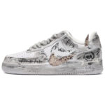 [Custom Grayish-white bones]  Air Force 1 Skateboarding Shoes Unisex