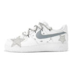 [Custom Women's Napoleon K silver white]  Air Force 1 Skateboarding Shoes Women's - Image 2