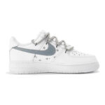 [Custom Women's Napoleon K silver white]  Air Force 1 Skateboarding Shoes Women's - Image 3