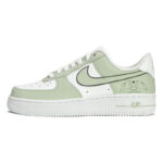 [Custom Slightly tipsy with soy milk]  Air Force 1 Skateboarding Shoes Women's Low-top White/green - Image 2