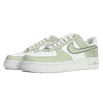 [Custom Slightly tipsy with soy milk]  Air Force 1 Skateboarding Shoes Women's Low-top White/green - Image 4