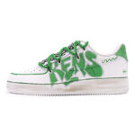 [Custom Female KENS are white and green]  Air Force 1 Skateboarding Shoes Women's Low-top White/green - Image 2