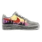 [Custom Women's Chengdu city limited edition gray, purple and yellow]  Air Force 1 Skateboarding Shoes Women's Low-top Gray-purple-yellow - Image 3