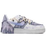 [Custom The female electronic music style is making a comeback in a dreamy purple and white]  Air Force 1 Skateboarding Shoes Unisex - Image 2