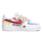 [Custom Women's street graffiti in red, yellow and blue]  Air Force 1 Skateboarding Shoes Women's Low-top White/Red/Yellow/Blue - Image 3