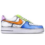 [Custom 2D blue Green Purple]  Air Force 1 Skateboarding Shoes Women's - Image 3