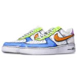 [Custom 2D blue Green Purple]  Air Force 1 Skateboarding Shoes Women's - Image 4