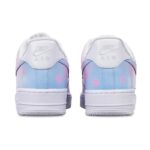 [Custom Women's Sakura]  Air Force 1 Skateboarding Shoes Women's Low-top Blue/pink - Image 4