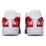 [Custom The checkered cashew fruit flowers are red]  Air Force 1 Skateboarding Shoes Women's - Image 5