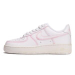[Custom Women's aged white powder QD]  Air Force 1 Skateboarding Shoes Women's Low-top White/powder - Image 2