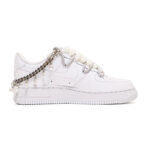 [Custom Christmas blue diamond-shaped pearl women's edition]  Air Force 1 Skateboarding Shoes Women's - Image 3