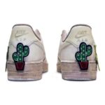 [Custom Women's cactus embroidery in earth tones]  Air Force 1 Skateboarding Shoes Women's Low-top Earth Tone - Image 6