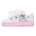 [Custom Women's heart-shaped escape sneakers]  Air Force 1 Skateboarding Shoes Women's Low-top Pink/white - Image 2