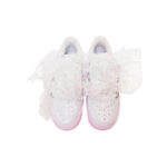 [Custom Women's heart-shaped escape sneakers]  Air Force 1 Skateboarding Shoes Women's Low-top Pink/white - Image 4