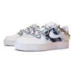 [Custom Women's denim patch is white and blue]  Air Force 1 Skateboarding Shoes Women's - Image 3