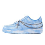 [Custom The women's chain is dyed blue]  Air Force 1 Skateboarding Shoes Women's - Image 2