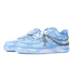 [Custom The women's chain is dyed blue]  Air Force 1 Skateboarding Shoes Women's - Image 4