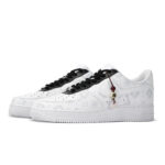 [Custom The women's warm black silk sneakers are in black and white]  Air Force 1 Skateboarding Shoes Women's Low-top Black/white - Image 4